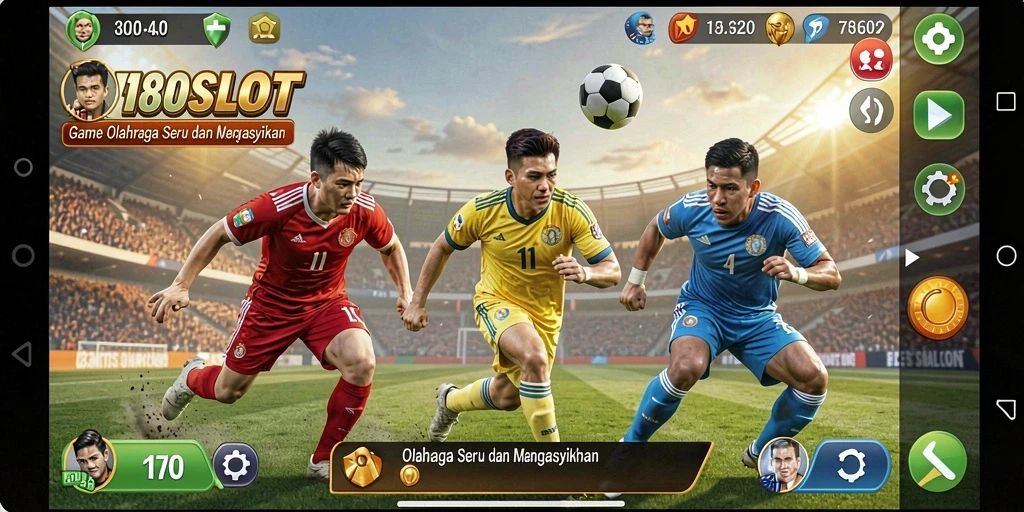 Tampilan gameplay menarik dari 180SLOT saat pertandingan berlangsung.