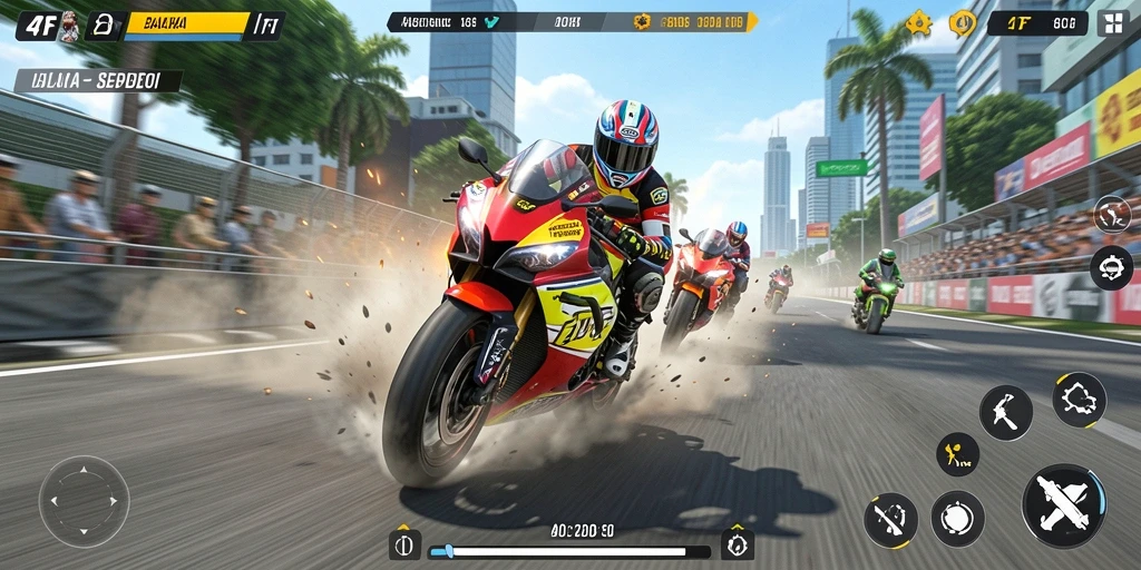 Gameplay seru di 47F dengan balapan penuh aksi.