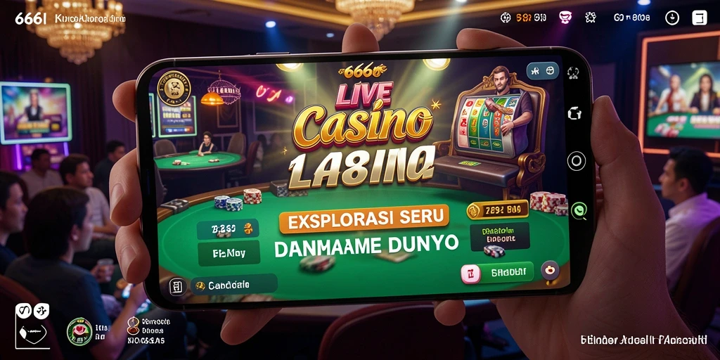 Screenshot gameplay Live Casino 666I dengan dealer interaktif.