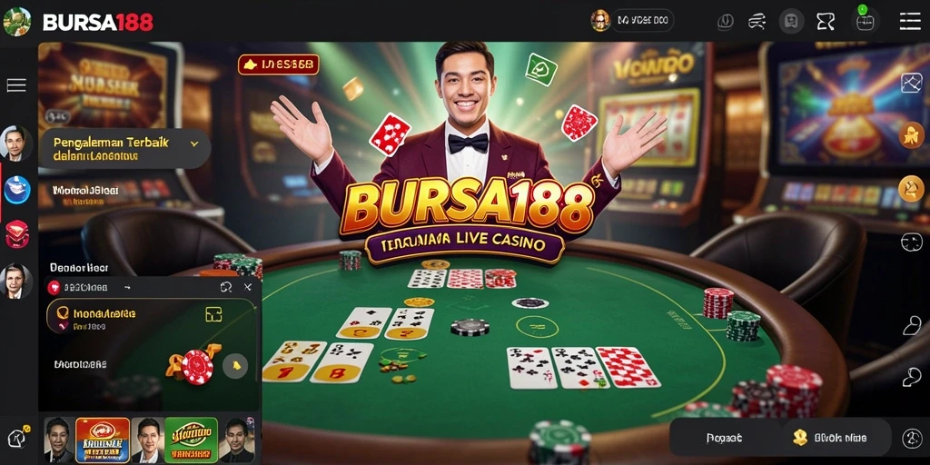 Tampilan gameplay Live Casino di aplikasi BURSA188 yang mengesankan.