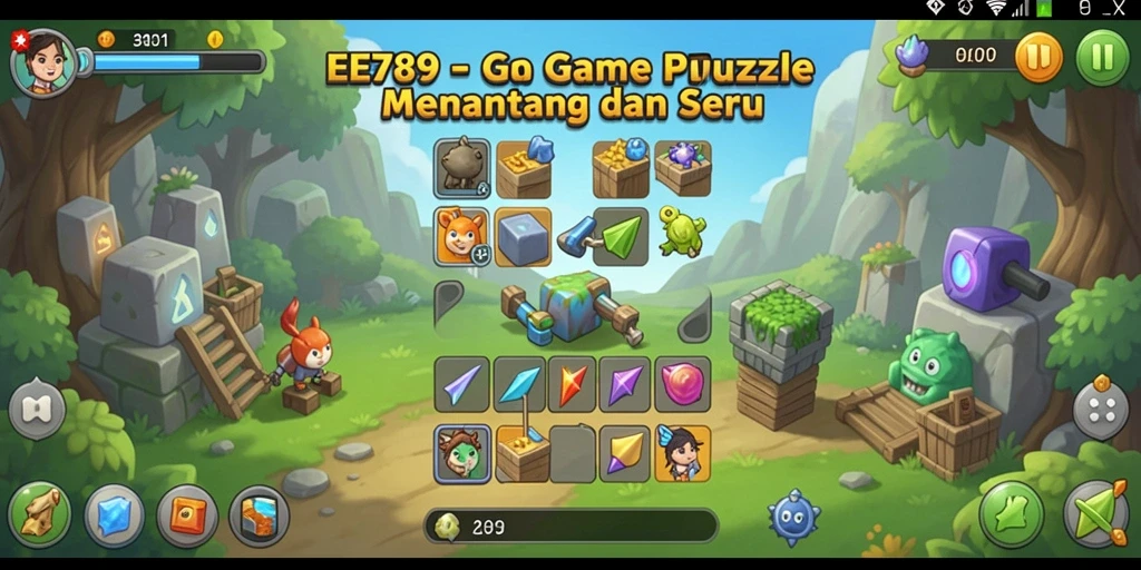 Screenshot gameplay EE789 menampilkan teka-teki seru dan grafis menarik.