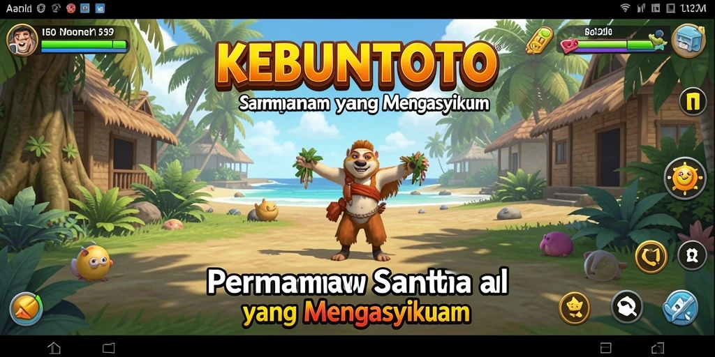 Screenshot gameplay KEBUNTOTO dengan tampilan yang menarik dan penuh warna.