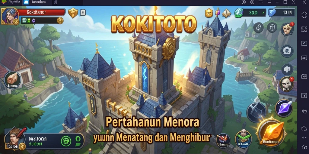 Gameplay KOKITOTO yang menyenangkan dalam Tower Defense.