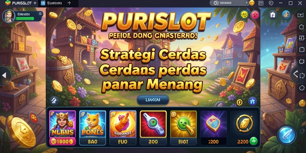 Tampilan gameplay menarik dalam PURISLOT yang menunjukkan strategi dan perencanaan.