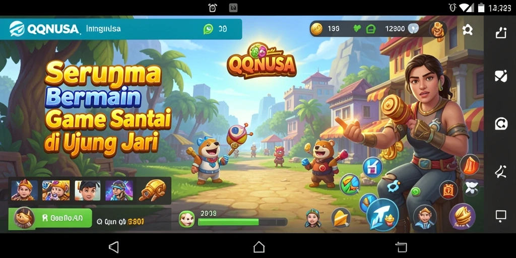 Tampilan gameplay <strong>QQNUSA</strong> yang ceria dan menarik.