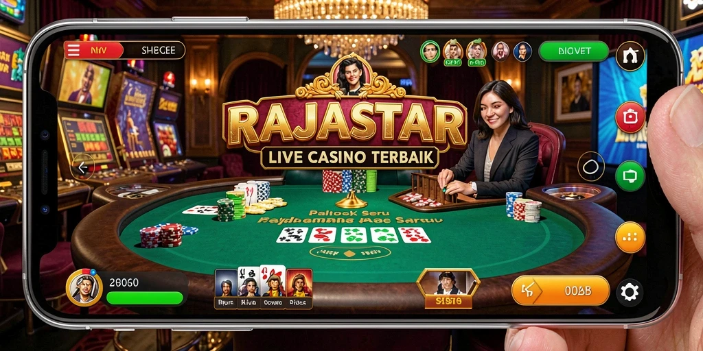 Tampilan gameplay seru dan interaktif di RAJASTAR Live Casino.