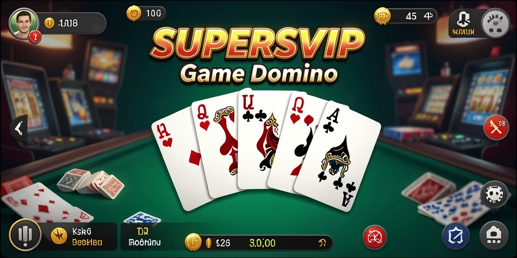 Screenshot gameplay SUPERSVIP menampilkan keseruan domino.