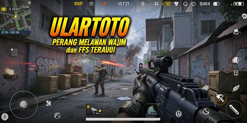 Tangkapan layar dari gameplay ULARTOTO yang menunjukkan aksi seru di medan perang.