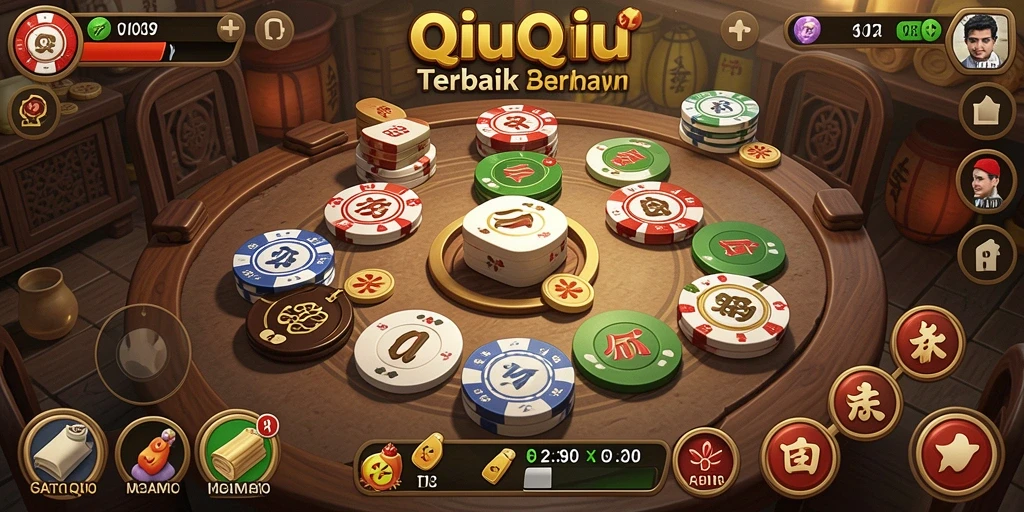 Tampilan gameplay QiuQiu yang seru dan mendebarkan di V07.